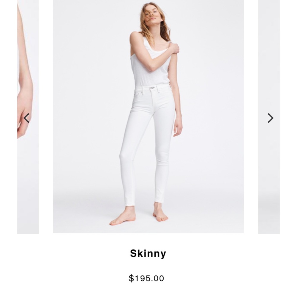 Rag & Bone Skinny White Jeans - Size 24
